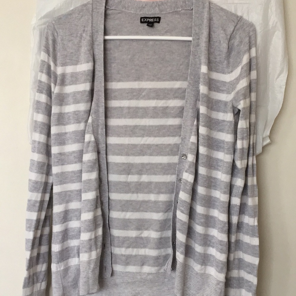 Express Striped Cardigan